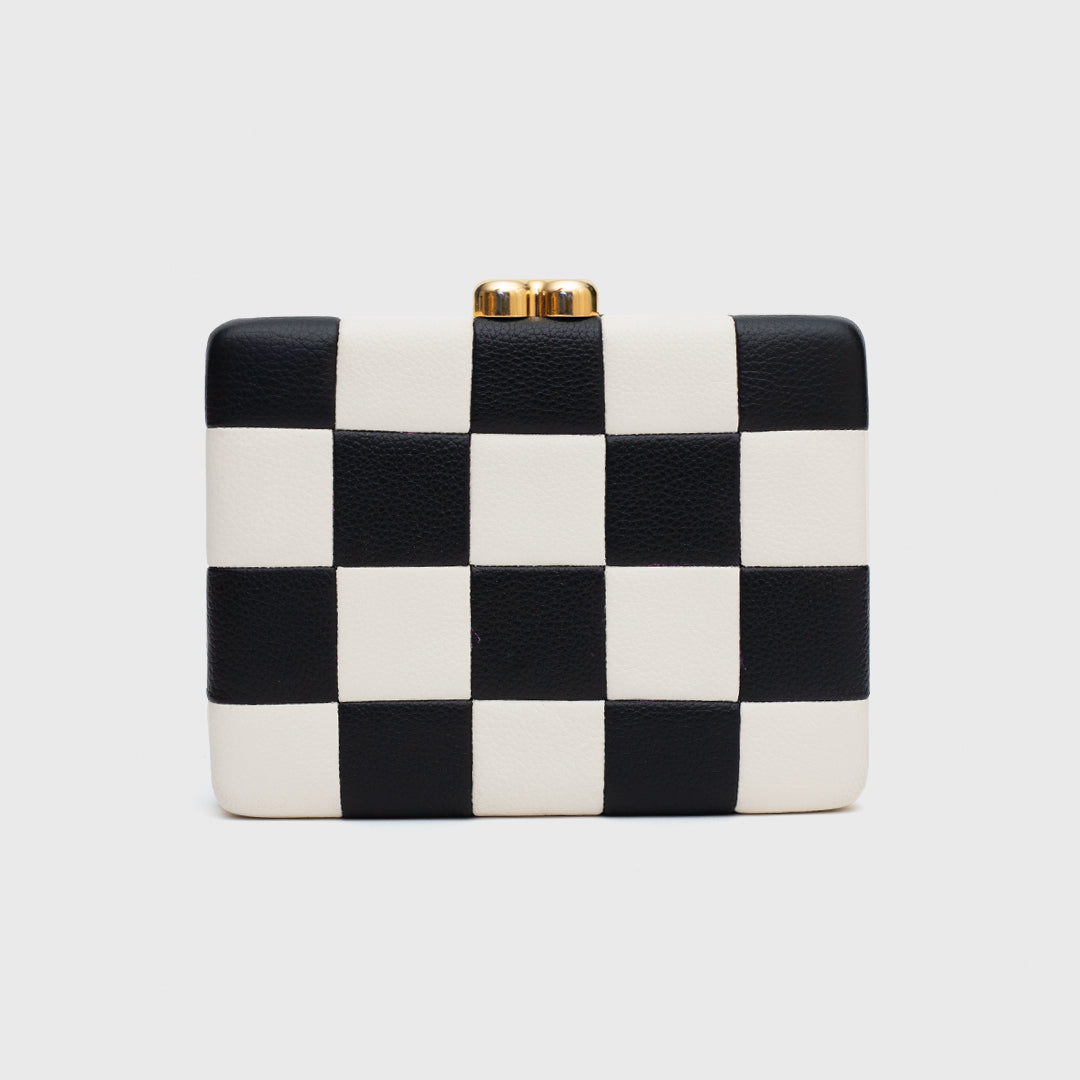 CLUTCH JULIE BLACK IVORY