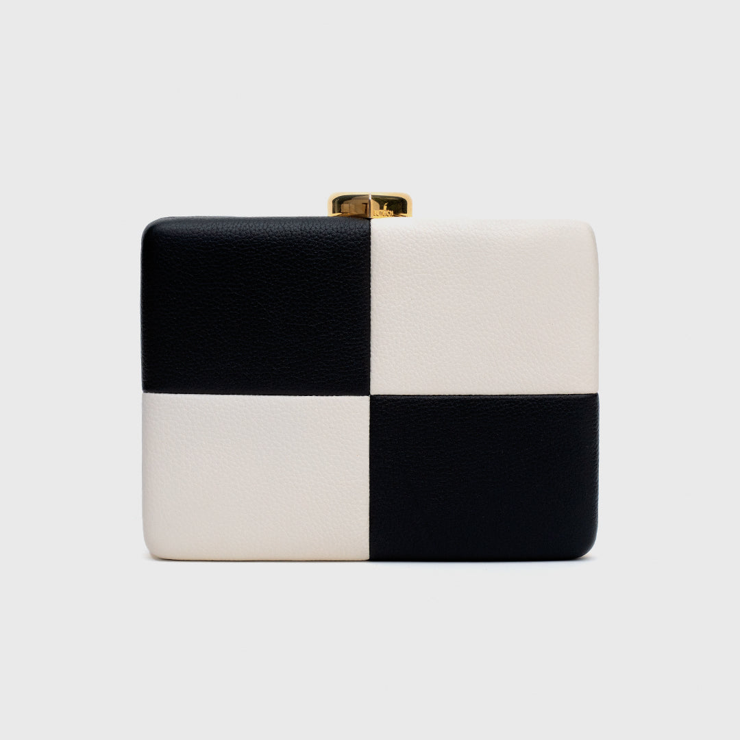 CLUTCH JULIE BLACK IVORY