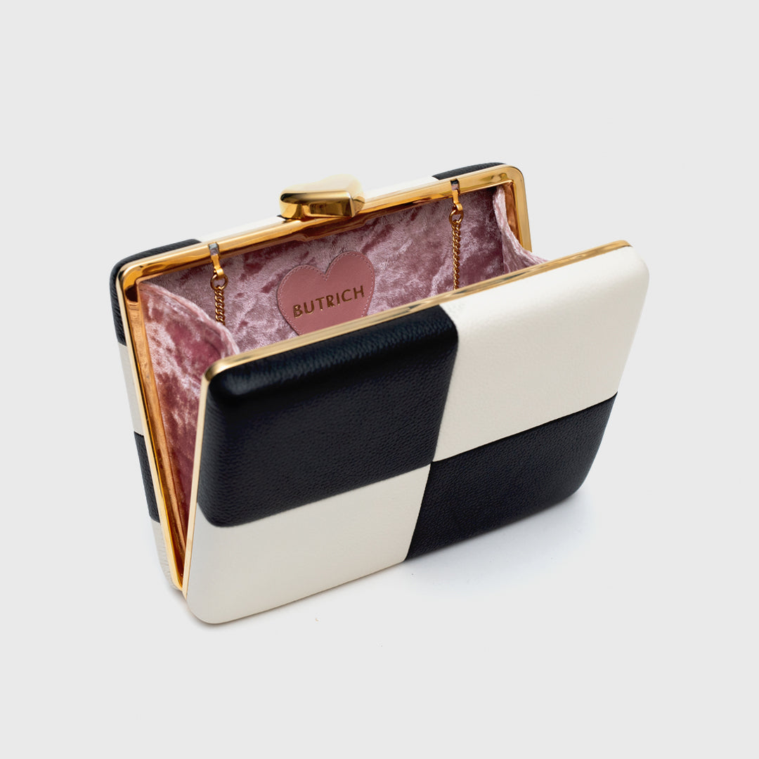 CLUTCH JULIE BLACK IVORY