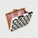 Load image into Gallery viewer, CLUTCH TAMMY FLOWERS BLACK IVORY
