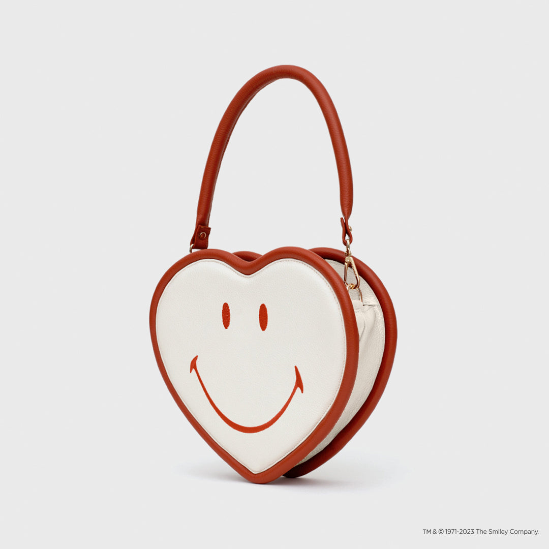 HEART BAG SMILEY IVORY