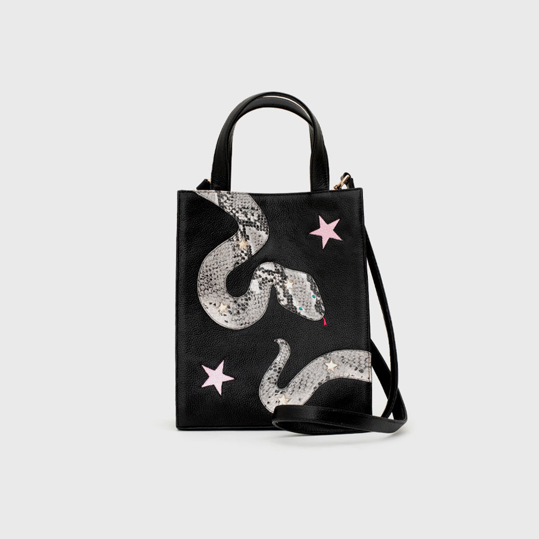 ANACONDA MINI TOTE BAG BLACK