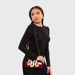 Cargue la imagen en el visor de la galería, ANACONDA CLUTCH BERRY
