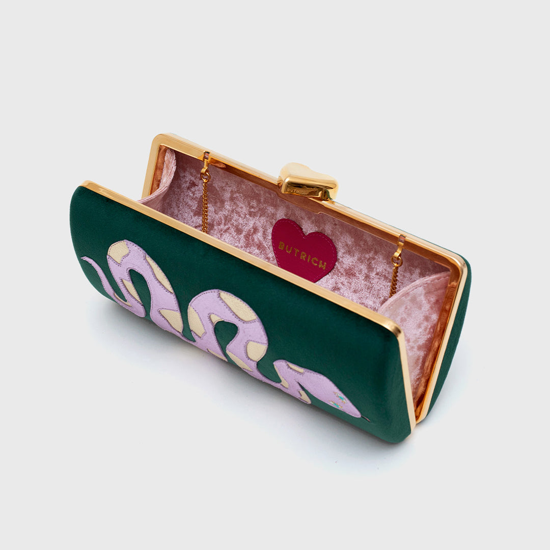 ANACONDA CLUTCH GREEN