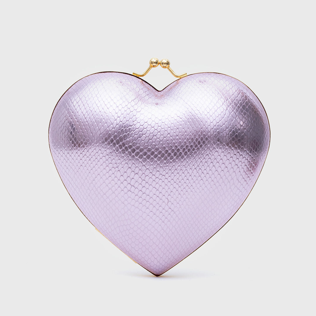 CAYETANA HEART CLUTCH PINK