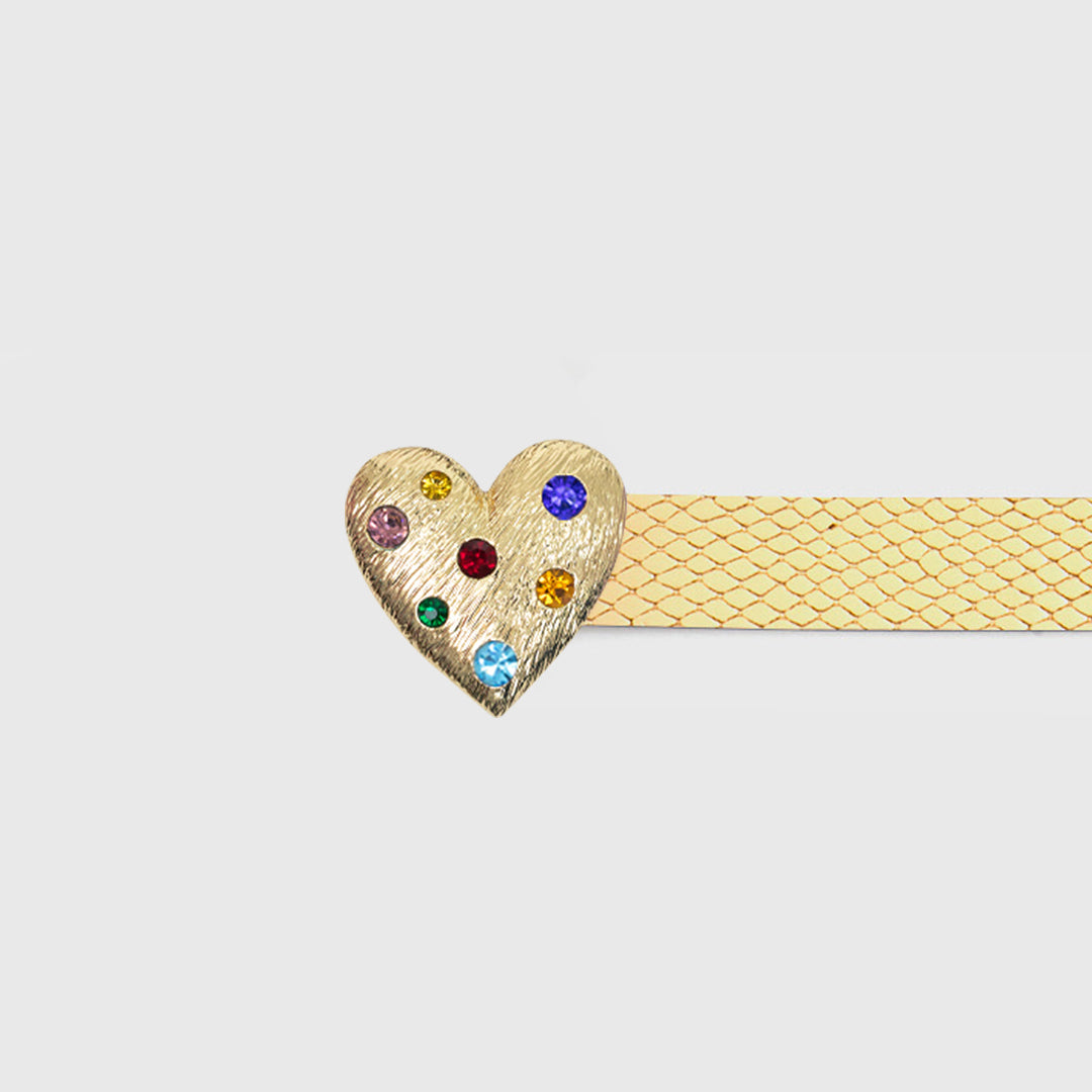 CRYSTAL HEART BELT