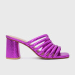 Cargue la imagen en el visor de la galería, IRINA STRIPES PUMP FUCHSIA
