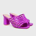 Cargue la imagen en el visor de la galería, IRINA STRIPES PUMP FUCHSIA
