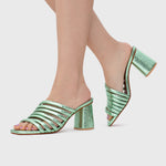 Cargue la imagen en el visor de la galería, IRINA STRIPES PUMP GREEN
